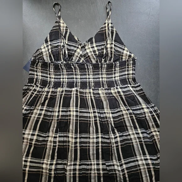 NWT - Lucky Brand Cotton/Modal Fully Lined Smocked Waist Midi Dress - Size L - Picture 14 of 16